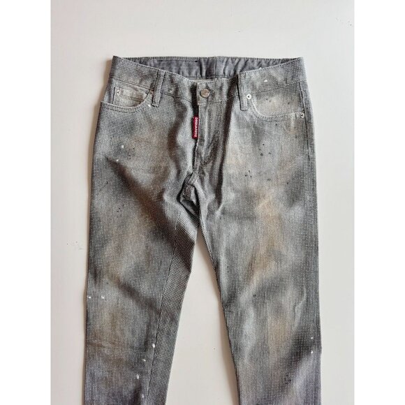 NWOT DSQUARED2 Cool Girl Swarovski Crystal Low Rise Skinny Ankle Jeans, Size 40 - Picture 5 of 16